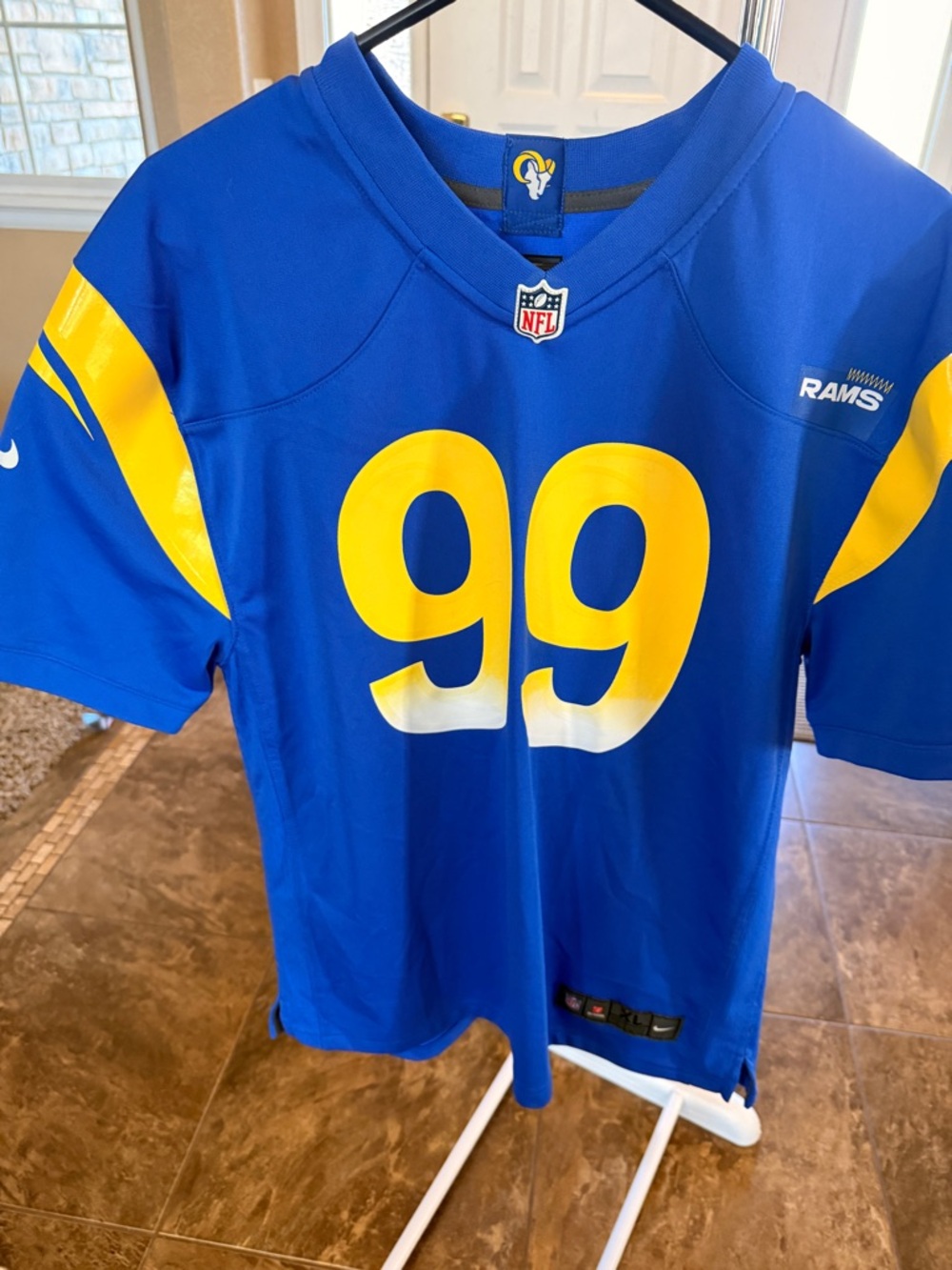 NFL Rams On-Field Jersey, Youth XL #99 Donald